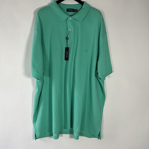 Polo Ralph Lauren Short Sleeve Polo Size 4XB Turquoise Green Preppy Golf Office - Picture 2 of 12